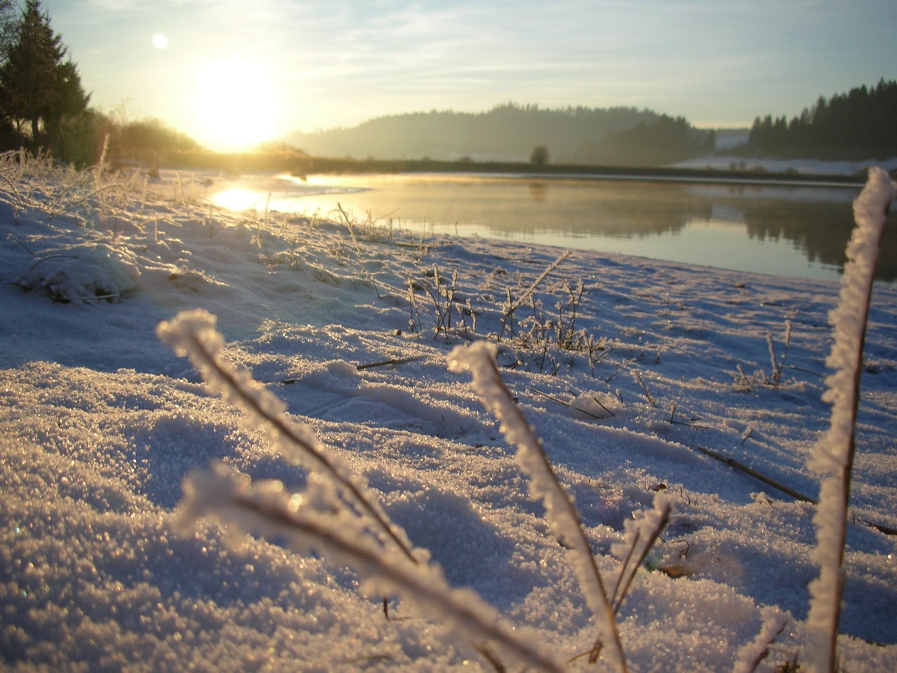 Wallpapers Nature Saisons - Winter Lac saint point 12/2007