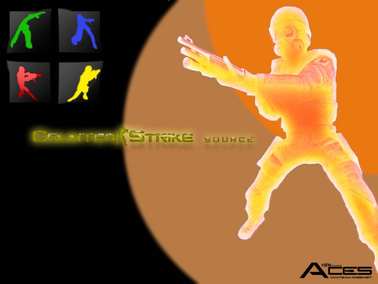 Fonds d'cran Jeux Vido Counter-Strike Source Team-AceS.net-Neons