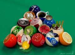 Fonds d'cran Art - Numrique billard gourmand