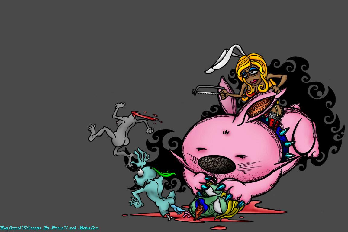 Wallpapers Digital Art Cartoon Pink  Rabbit !  Gore !  bY  ..Patrice .. v ..Wall .