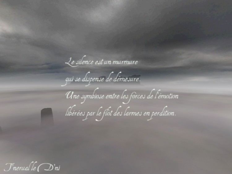 Wallpapers Digital Art Poetry - Texts Le Silence