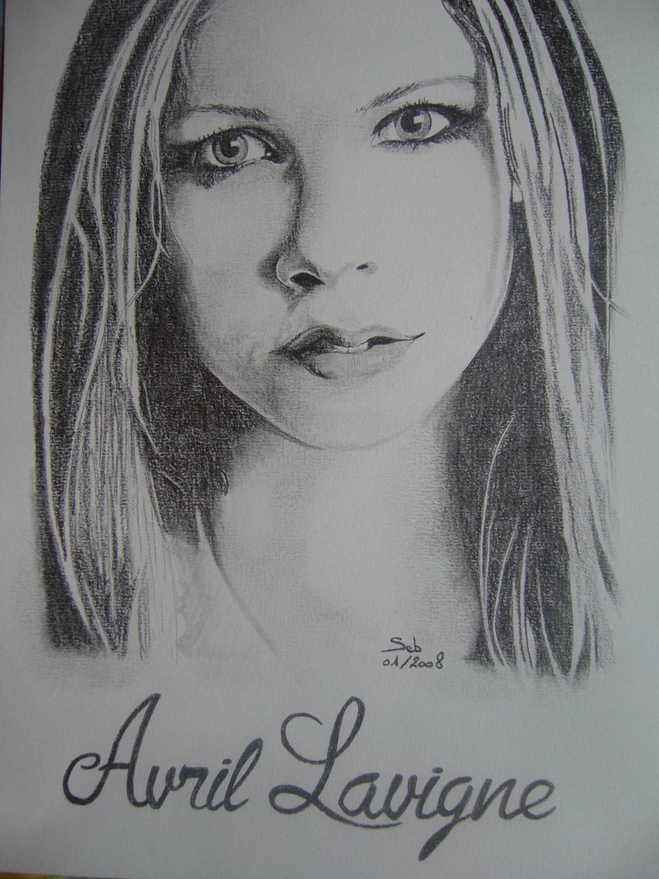 Fonds d'cran Art - Crayon Portraits Avril Lavigne