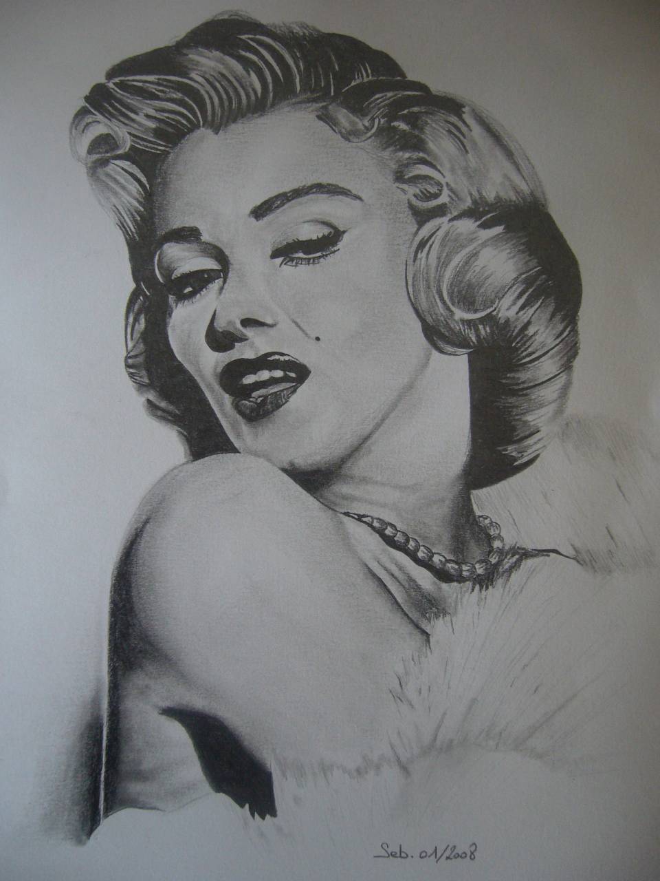 Fonds d'cran Art - Crayon Portraits Marylin Monroe