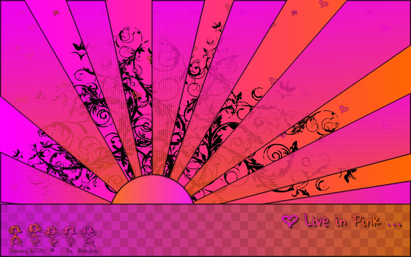 Wallpapers Digital Art Abstract Live in Pink