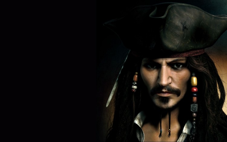 Fonds d'cran Cinma Pirates des Carabes, la Maldiction du Black Pearl Captain Jack Sparow