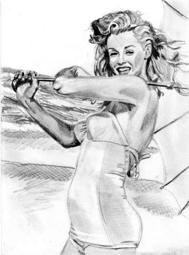 Fonds d'cran Art - Crayon Femmes - Fminit Monroe