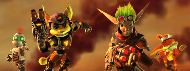 Fonds d'cran Dual Screen Jeux Vido Jak III  et  ratchet and  clank  - by  naughty  dog  games -