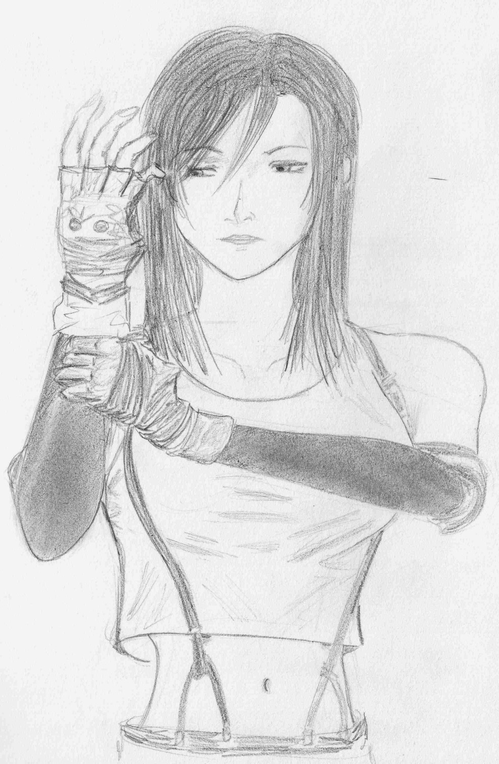 Fonds d'cran Art - Crayon Manga - Final Fantasy Tifa fanart