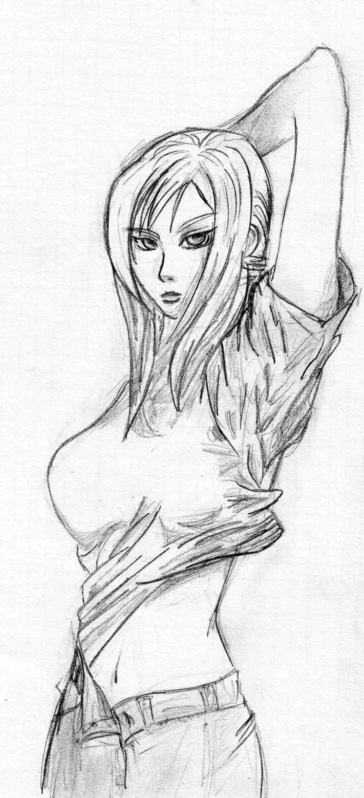 Wallpapers Art - Pencil Manga - Miscellaneous jeune femme