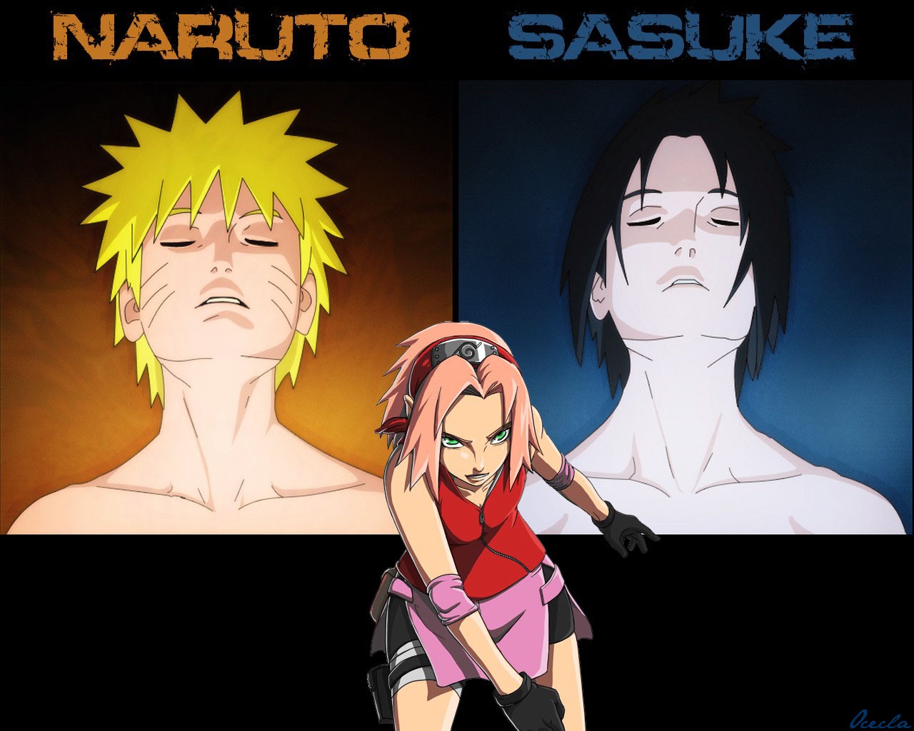 Fonds d'cran Manga Naruto Naruto Sakura Sasuke