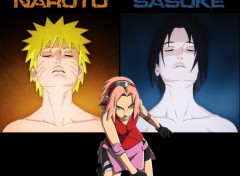 Fonds d'cran Manga Naruto Sakura Sasuke