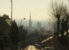 Wallpapers Constructions and architecture La cathdrale de rouen depuis la route de bihorel