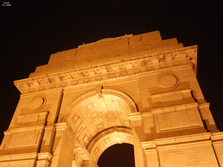 Wallpapers Trips : Asia India New Delhi - porte de l'Inde - fev 2008 by bewall