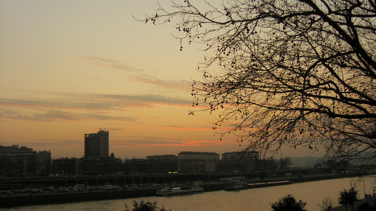 Fonds d'cran Nature Couchers et levers de Soleil le coucher de soleil sur la seine  Rouen