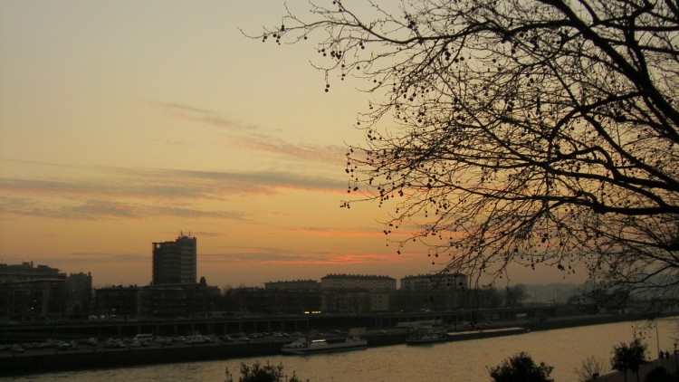 Fonds d'cran Nature Couchers et levers de Soleil le coucher de soleil sur la seine  Rouen