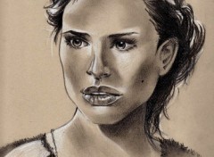 Wallpapers Art - Pencil portrait de femme 1