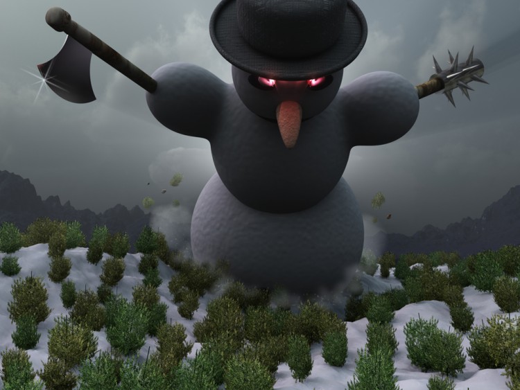 Fonds d'cran Art - Numrique 3D - Vue D'esprit the abominable giant snowman