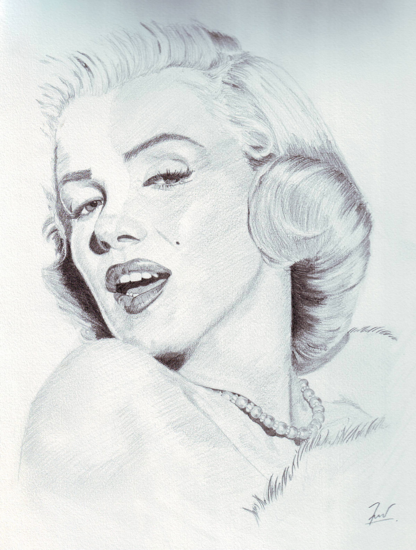 Wallpapers Art - Pencil Portraits Marylin