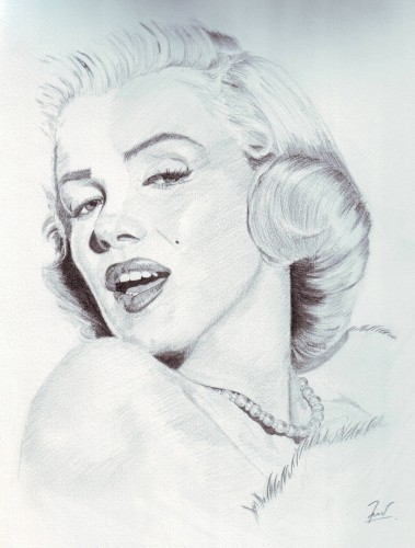 Wallpapers Art - Pencil Portraits Marylin