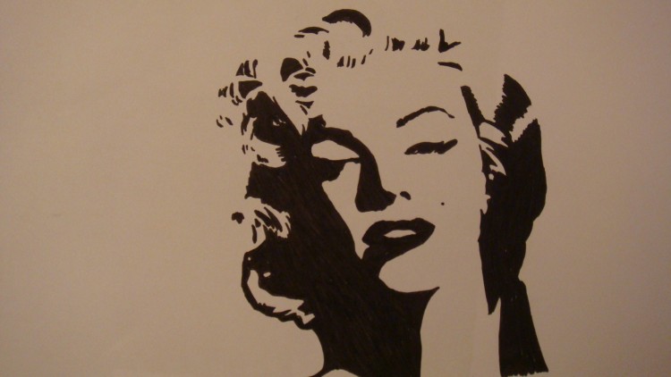 Fonds d'cran Art - Crayon Portraits Marylin Monroe