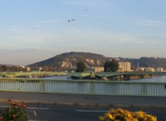 Fonds d'cran Nature la seine  la fin de la journe survole par des oiseaux