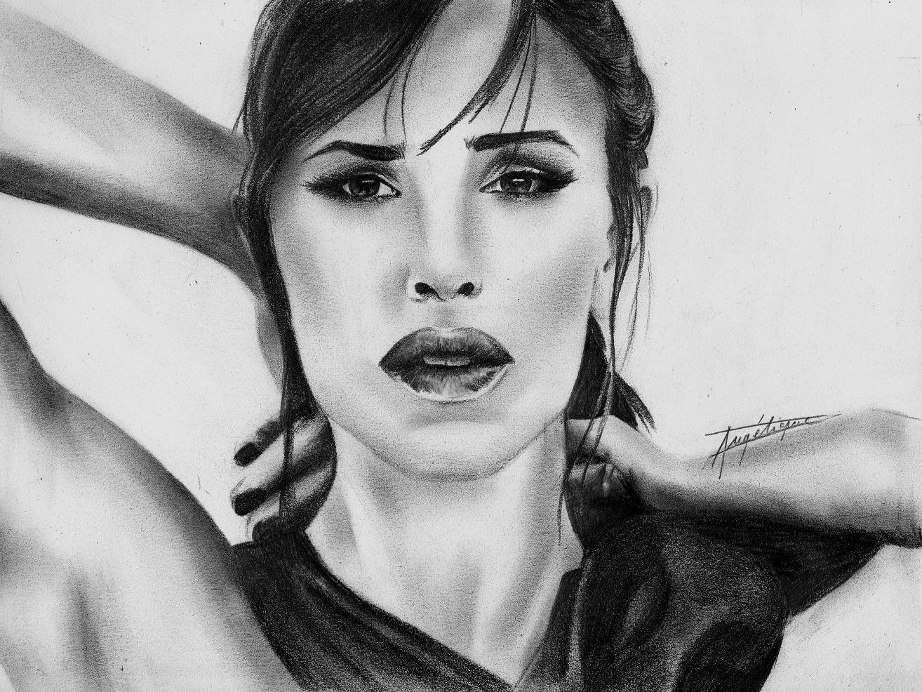 Wallpapers Art - Pencil Portraits Jennifer Garner