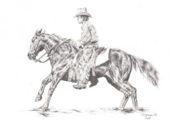 Wallpapers Art - Pencil Quarter Horse