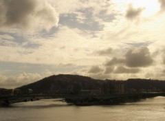 Fonds d'cran Nature la seine  rouen, des nuages et du soleil