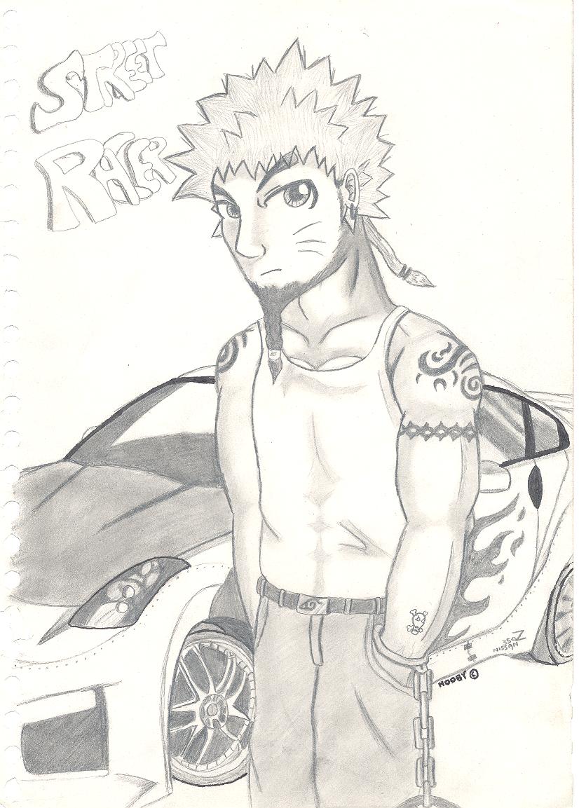 Fonds d'cran Art - Crayon Manga - Naruto Naruto Street racer