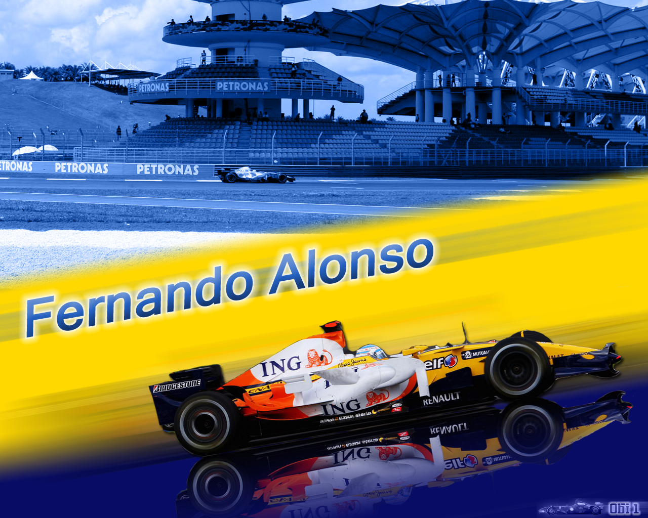 Fonds d'cran Sports - Loisirs Formule 1 Fernando Alonso 2008