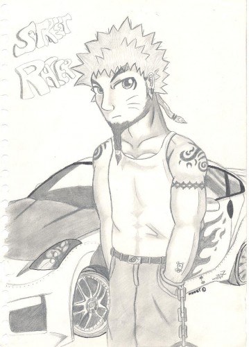 Fonds d'cran Art - Crayon Manga - Naruto Naruto Street racer