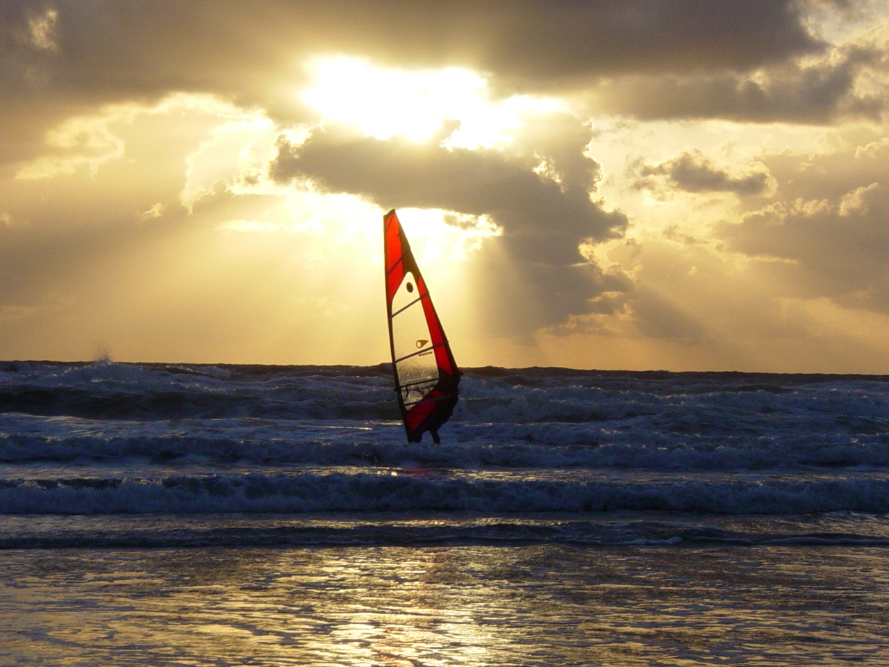 Wallpapers Sports - Leisures Sailboarding le soir