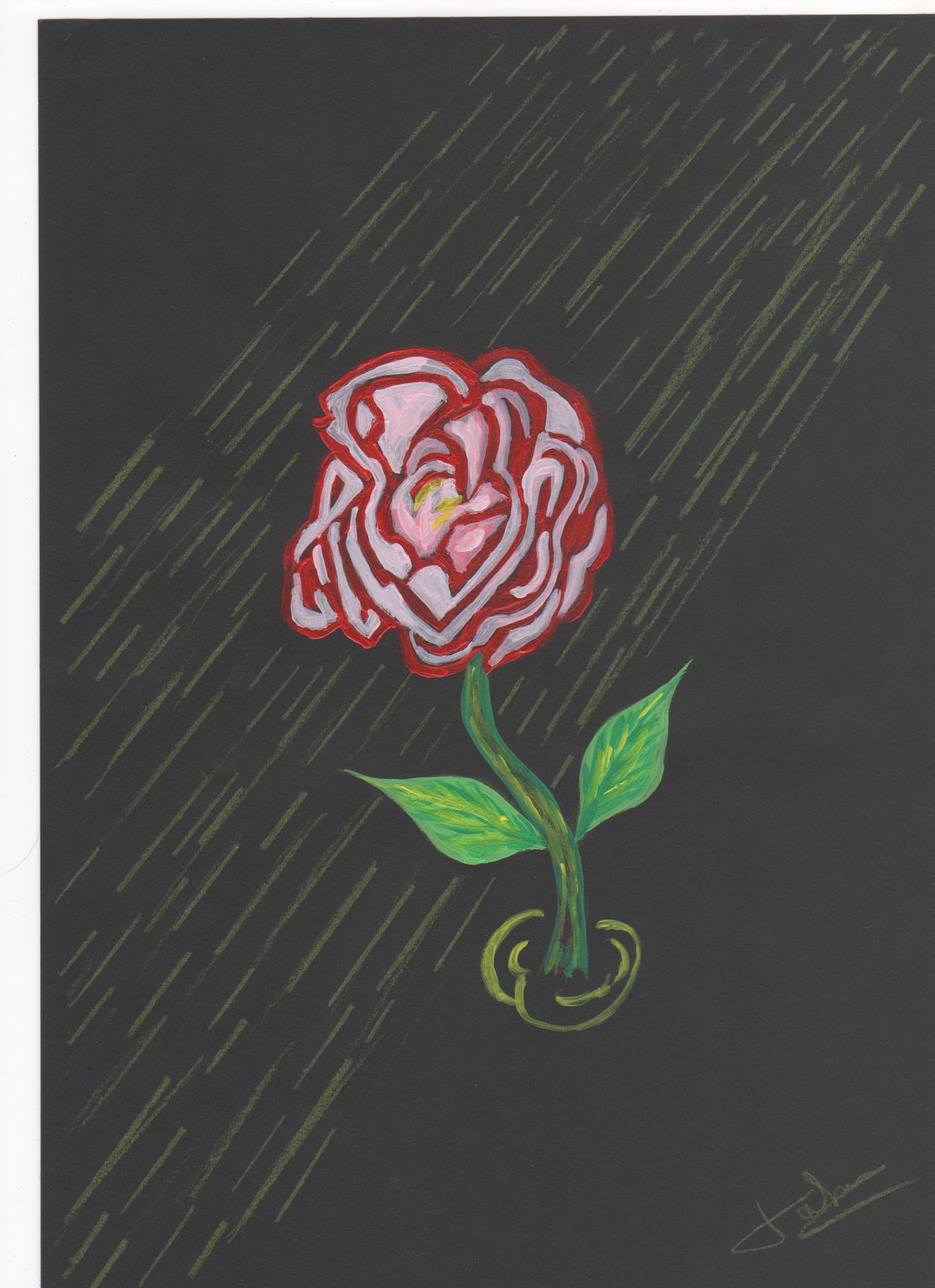 Fonds d'cran Art - Peinture Fleurs rose 2