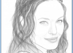 Fonds d'cran Art - Crayon Angelina Jolie