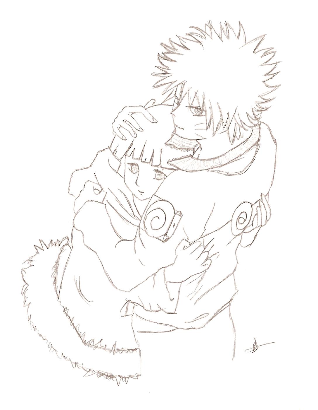 Fonds d'cran Art - Crayon Manga - Naruto Naruto & Hinata