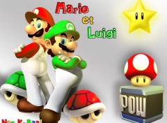 Fonds d'cran Jeux Vido wall mario&luigi