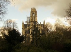 Wallpapers Constructions and architecture l'glise saint ouen sous un ciel menaant