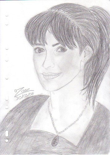 Fonds d'cran Art - Crayon Portraits Sophie Marceau