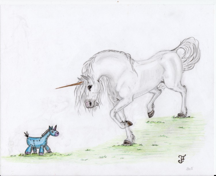 Wallpapers Art - Pencil Fantasy - Unicorns curiosit