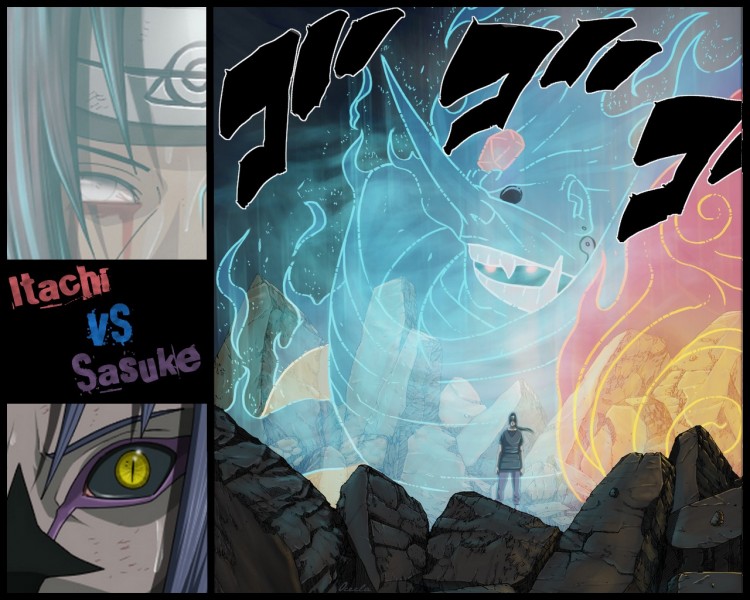 Fonds d'cran Manga Naruto Itachi VS Sasuke