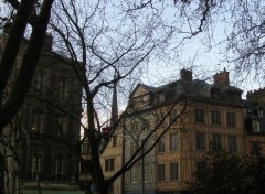 Wallpapers Constructions and architecture des maisons  colombage et le clocher de la cathdrale de Rouen