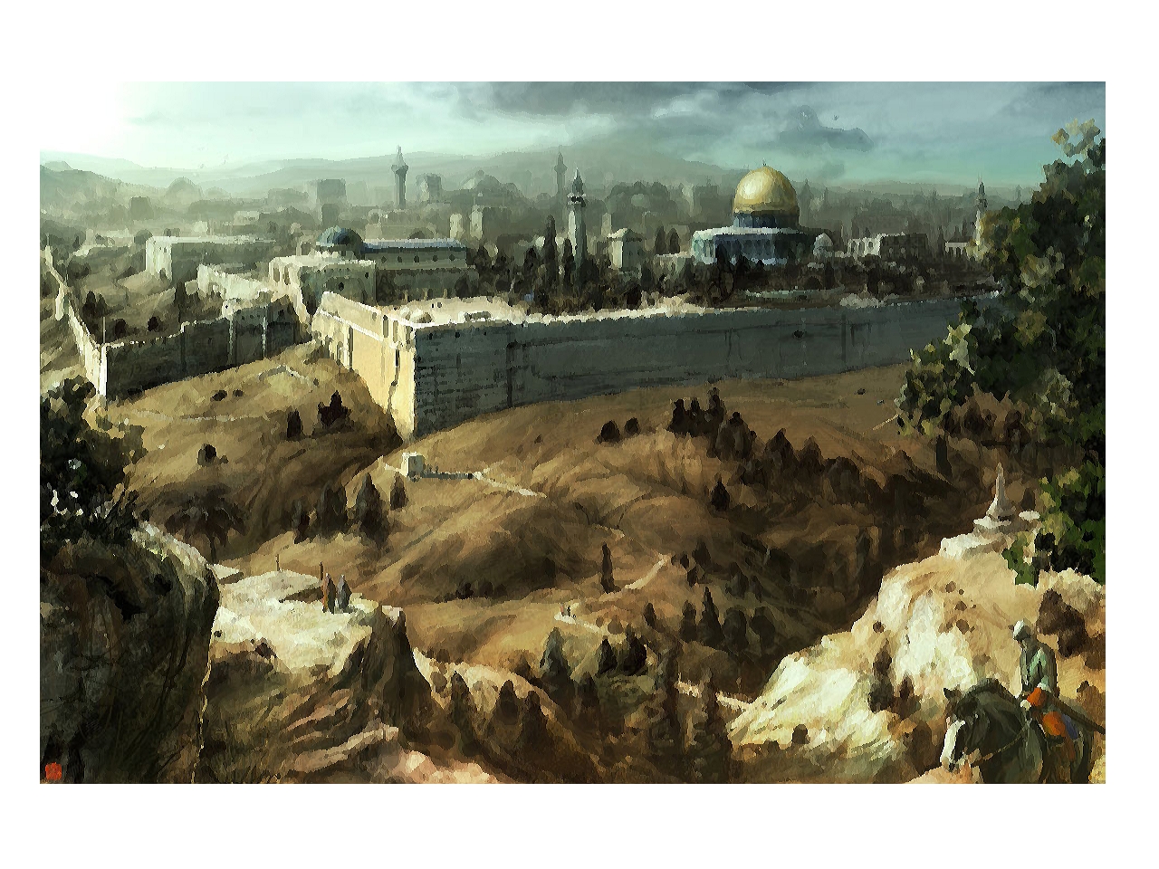 Wallpapers Art - Painting Landscapes - Misc jerusalem