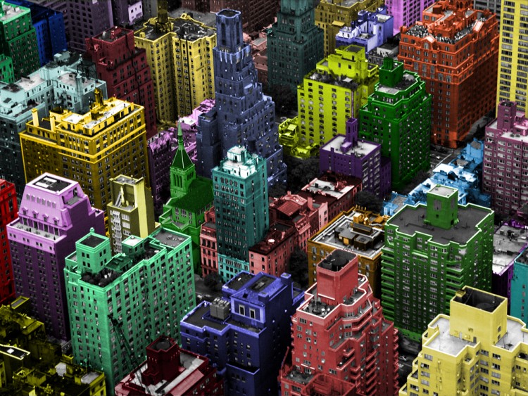 Fonds d'cran Constructions et architecture Villes - Villages Manhattan en couleurs