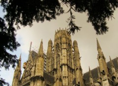 Wallpapers Constructions and architecture l'glise saint ouen sous les arbres