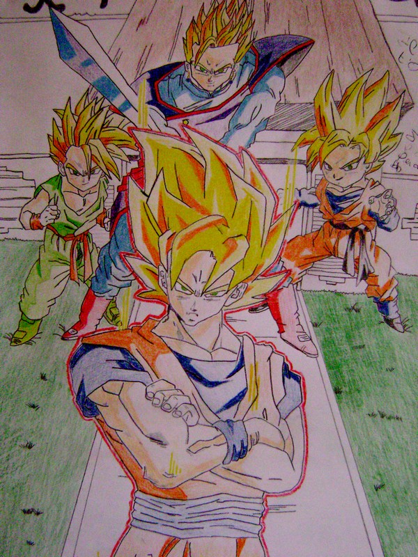 Wallpapers Art - Pencil Manga - Dragon Ball Z D B Z