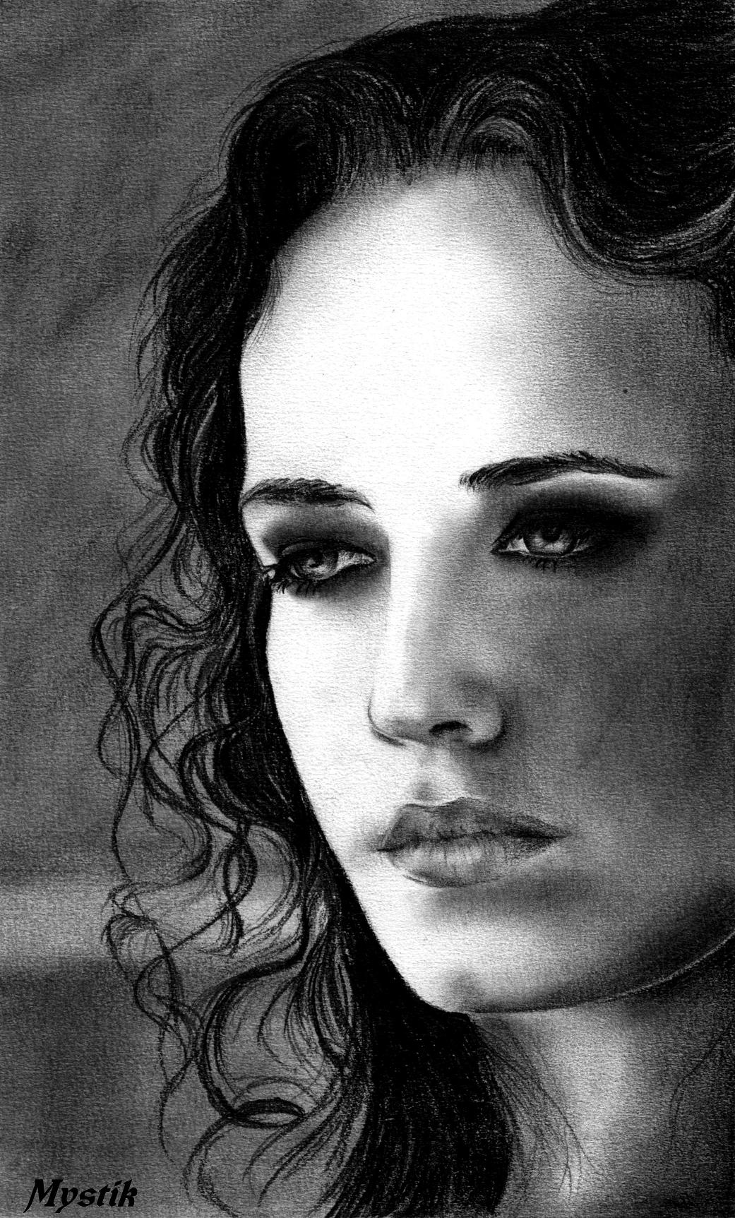 Wallpapers Art - Pencil Portraits Eva Green