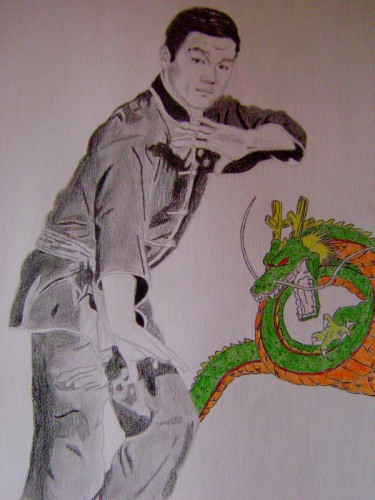 Fonds d'cran Art - Crayon Cinma - Sries TV Bruce lee