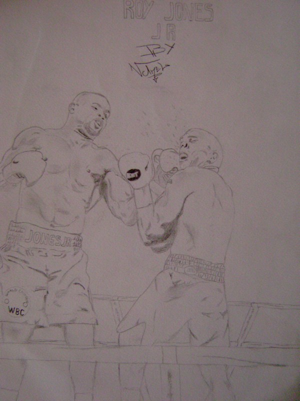 Fonds d'cran Art - Crayon Sports Roy Jones jr vs luca