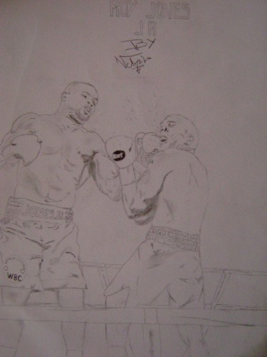 Fonds d'cran Art - Crayon Sports Roy Jones jr vs luca