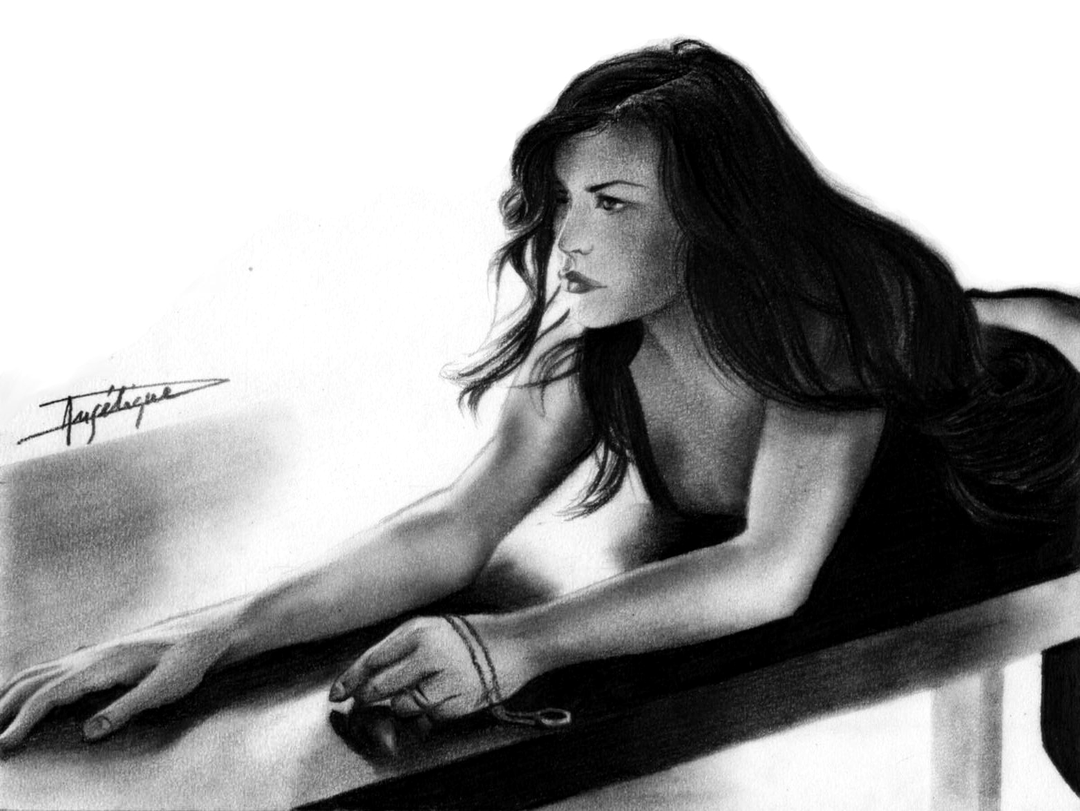 Fonds d'cran Art - Crayon Portraits Liv Tyler